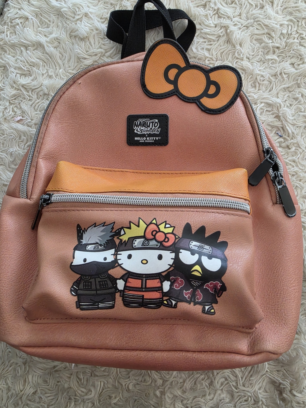 Hello Kitty x Naruto Kids Peach Orange Mini Backpack